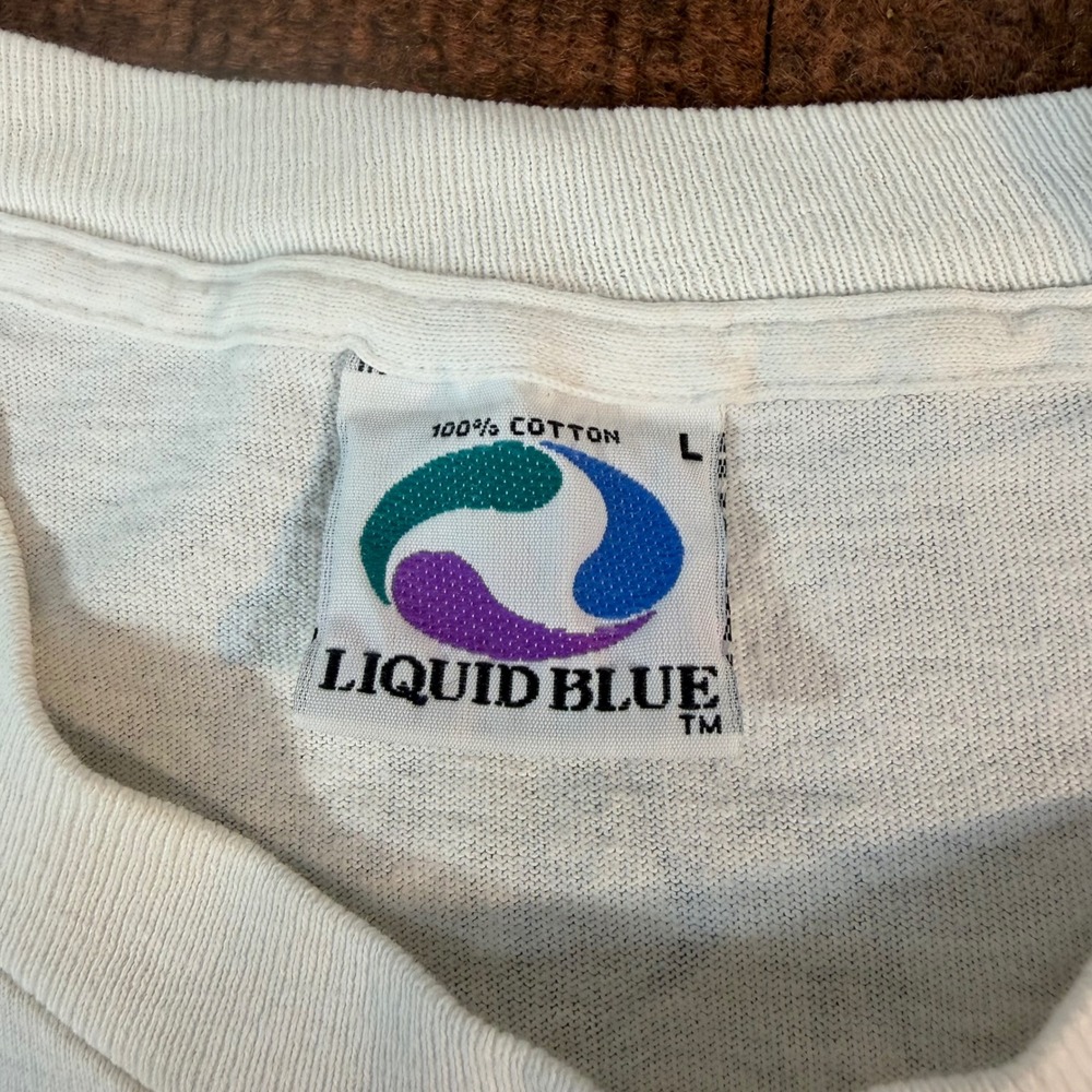 Vintage Liquid Blue Grateful Dead Ship of Fools Fall Tour 1994 White T-Shirt L - Picture 3 of 8